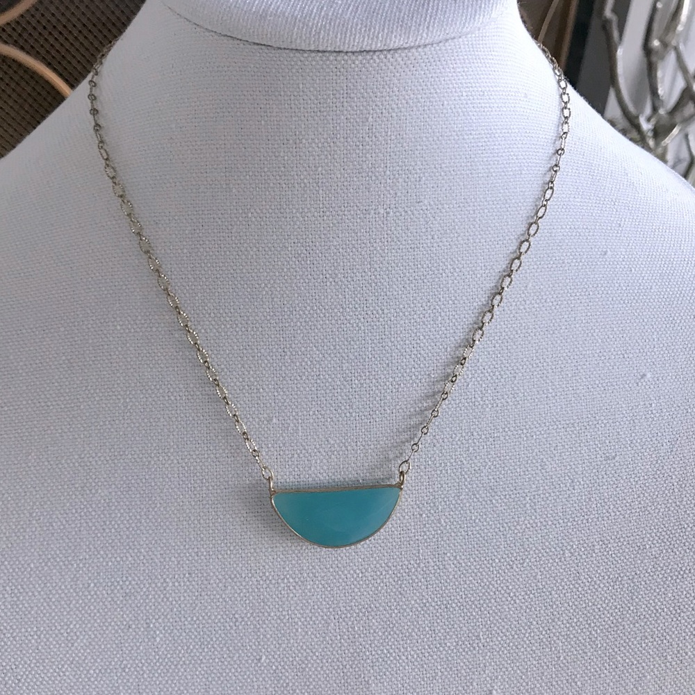 Jane Marie Agate Half Moon Necklace